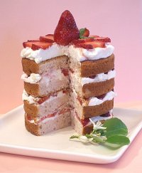 Fresh Strawberries and Cream Cake Recipe Tutorial