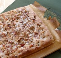 Parmesan, Bacon and Walnut Topped Whole Wheat Focaccia Bread Recipe Tutorial