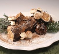 Gluten-Free Buche de Noel or Christmas Yule Log Cake Recipe