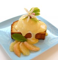 Toasted Pound Cake with Grapefruit and Vanilla Curd Recipe